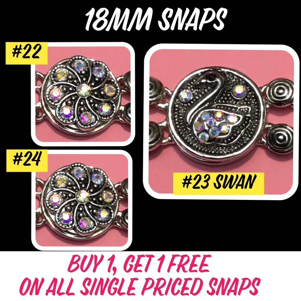 BOGO Snaps fit most brands of 18mm Snap Jewelry